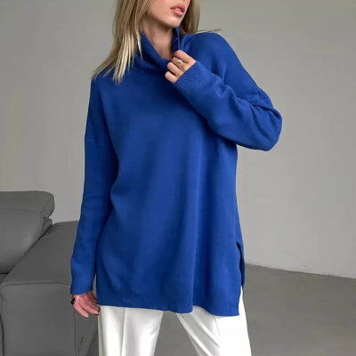 Pull - CozyTurtleneck™ - Bleu Roi