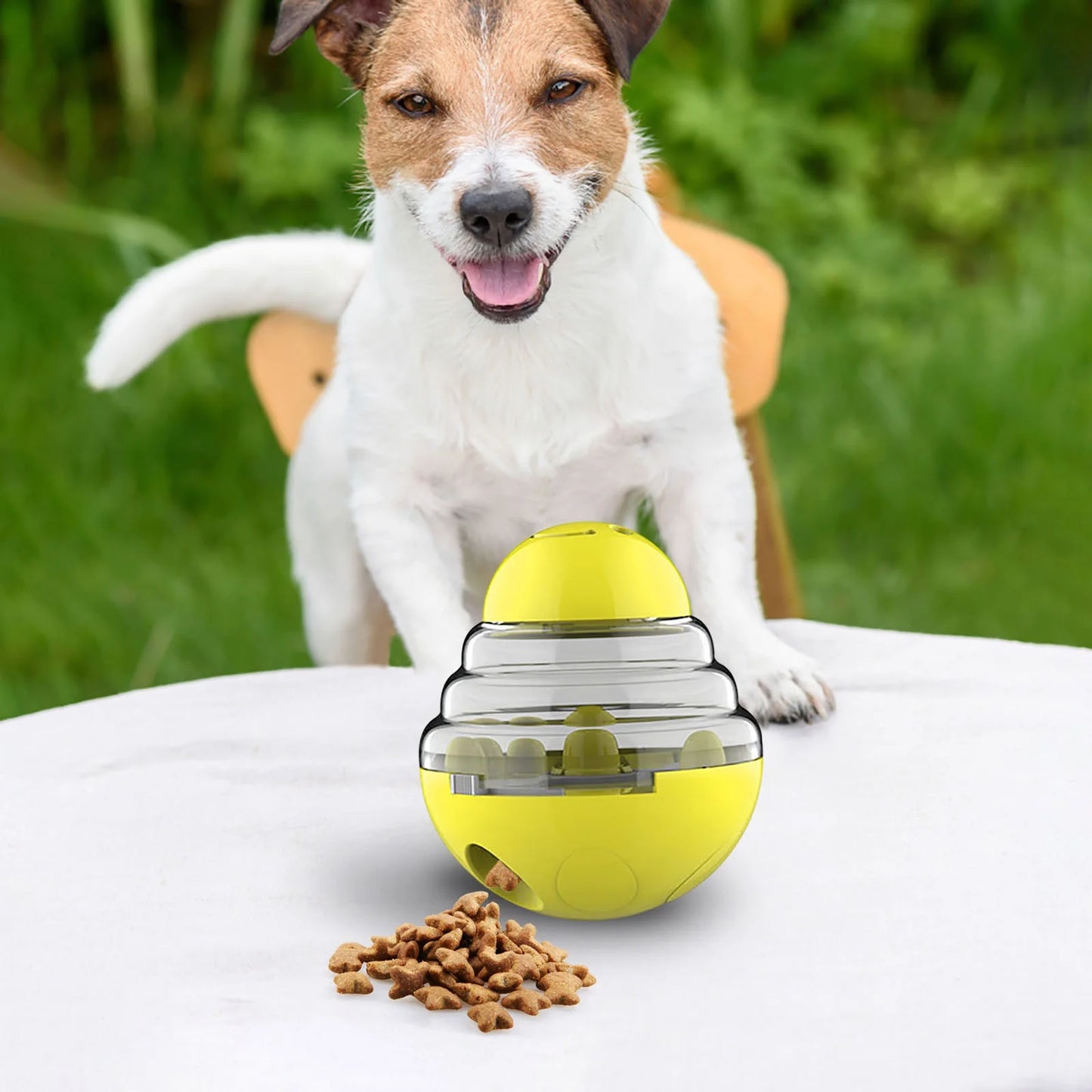 Distributeur de Croquettes pour Chien - SlowFeederDog™ - Jaune