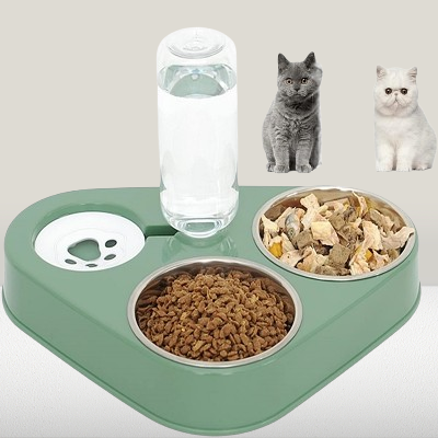 Mangeoire Pour Chat - CatSelf-serviceFeeder™ - Vert