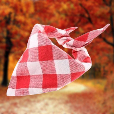 Bandana Pour Chien - ClassicPlaidDog™ - Rouge&blanc