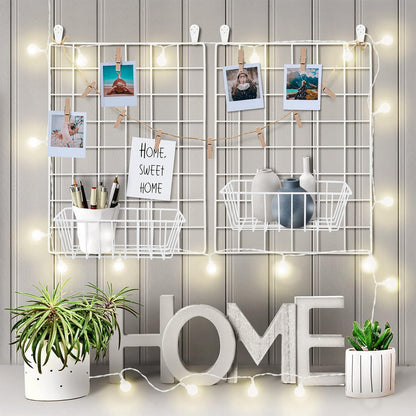 Rangement Mural - ClutterGrid™ - Panier Rectangle Blanc