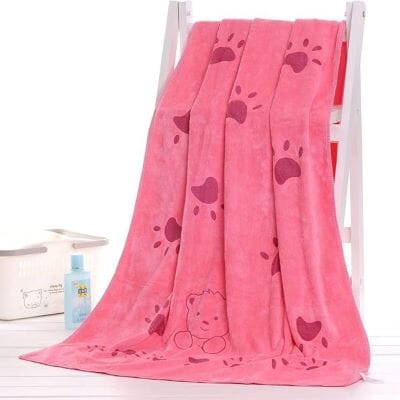 Serviette Microfibre - PetTowel™ - Ourson Rose