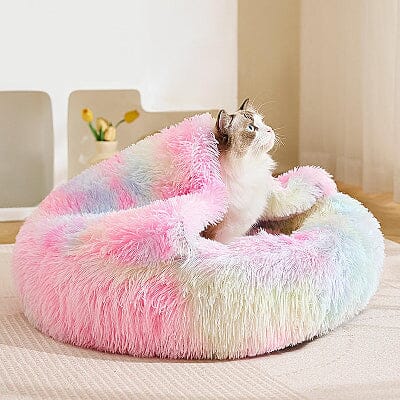 Lit pour Chat - FluffyDream™ - Arc-En-Ciel