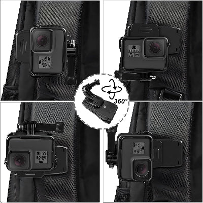 Clip de Sac à Dos - StrapMount360™ - Noir
