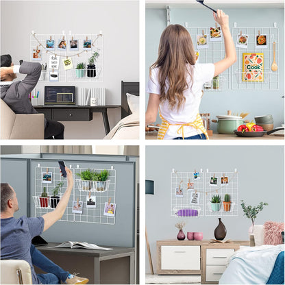Rangement Mural - ClutterGrid™ - Panier Rectangle Blanc