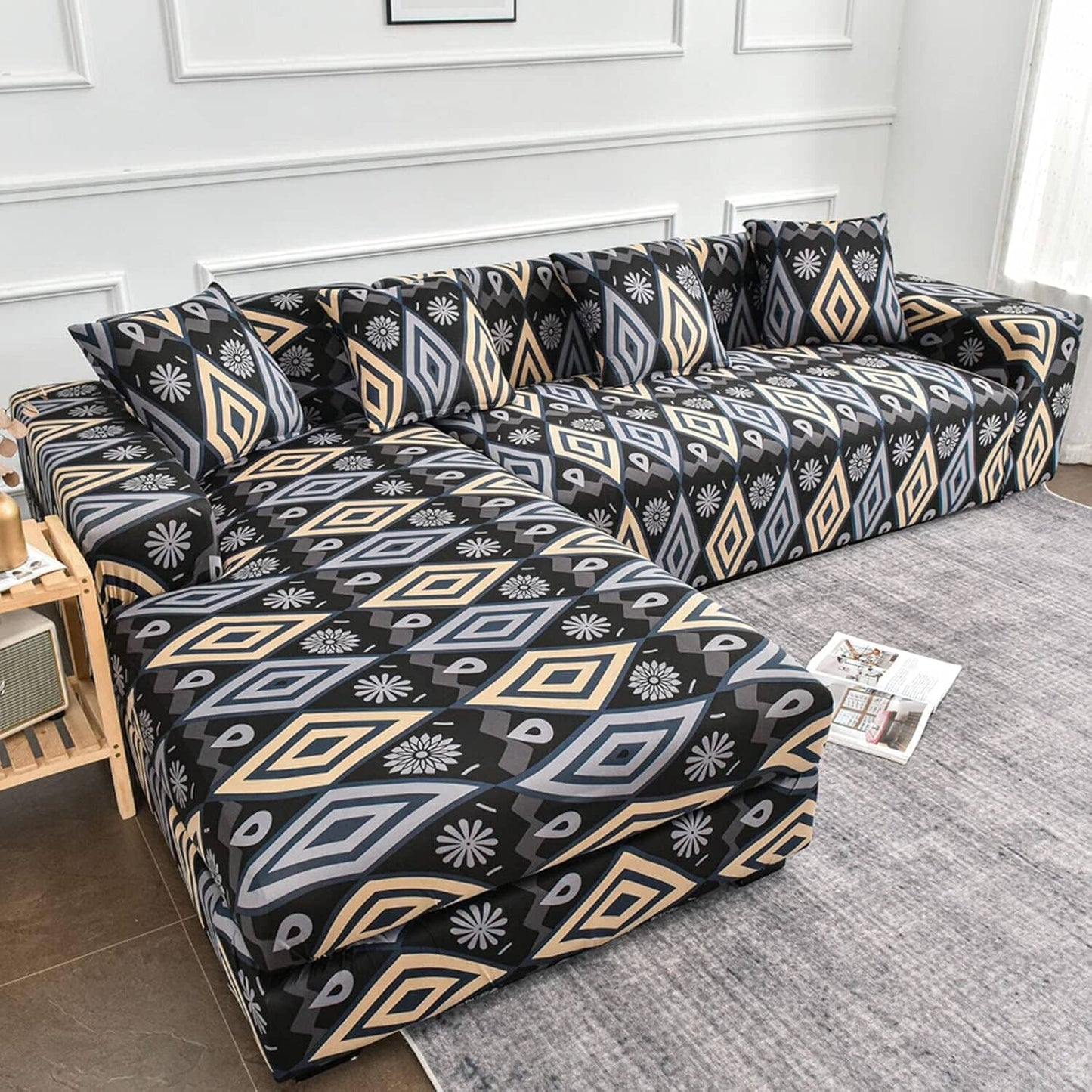 LoungeProtec™ - Losanges Bleu Beige