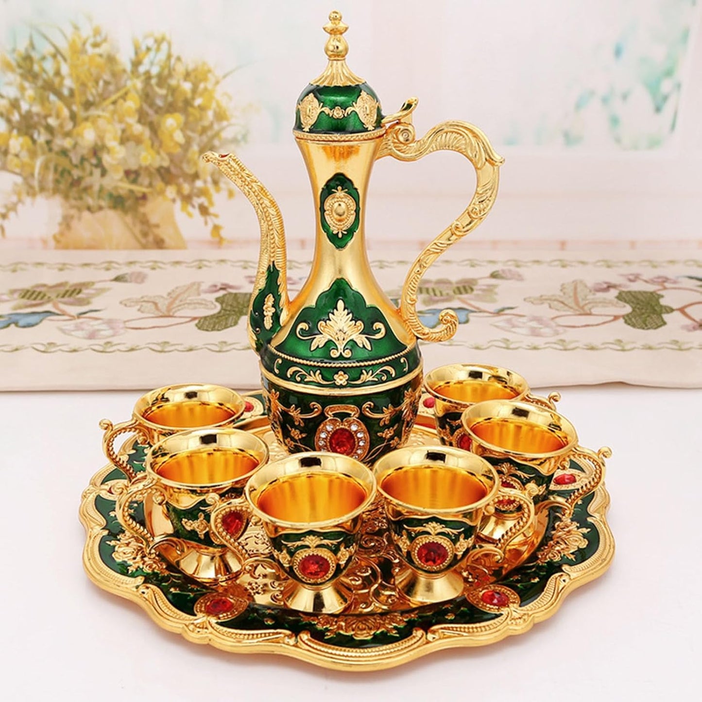 Cafetière Turque - VintageTurkCoffeeSet™ - Vert & Doré