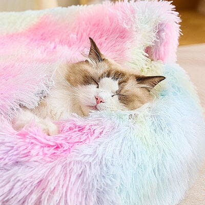 Lit pour Chat - FluffyDream™ - Arc-En-Ciel