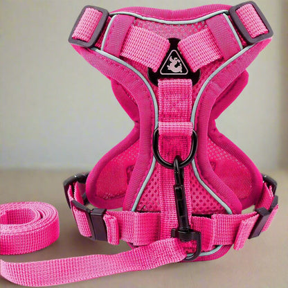 Harnais Petit Chien - DogHarnessVest™ - Rose