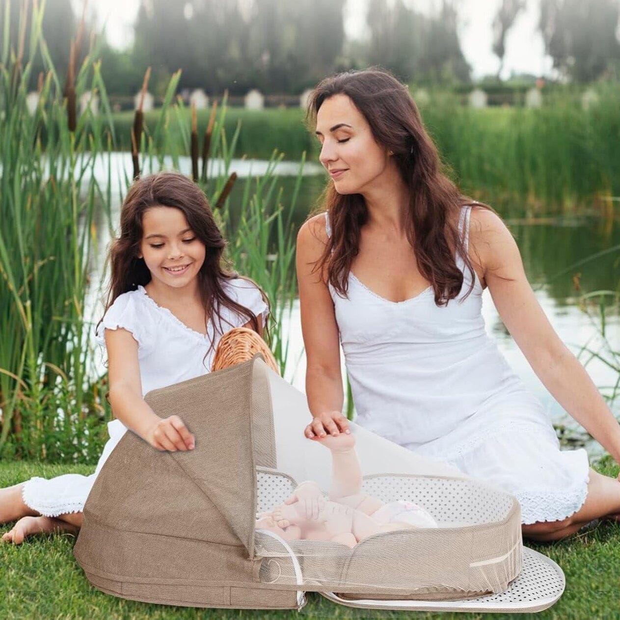 Lit Bebe Pliable - CozyNest™ - Kaki