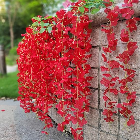 Guirlande Fleurs  - SilkBloom™ - Rouge