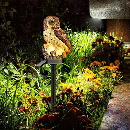 Lampe Solaire - LEDGardenStick™ - Hibou Marron