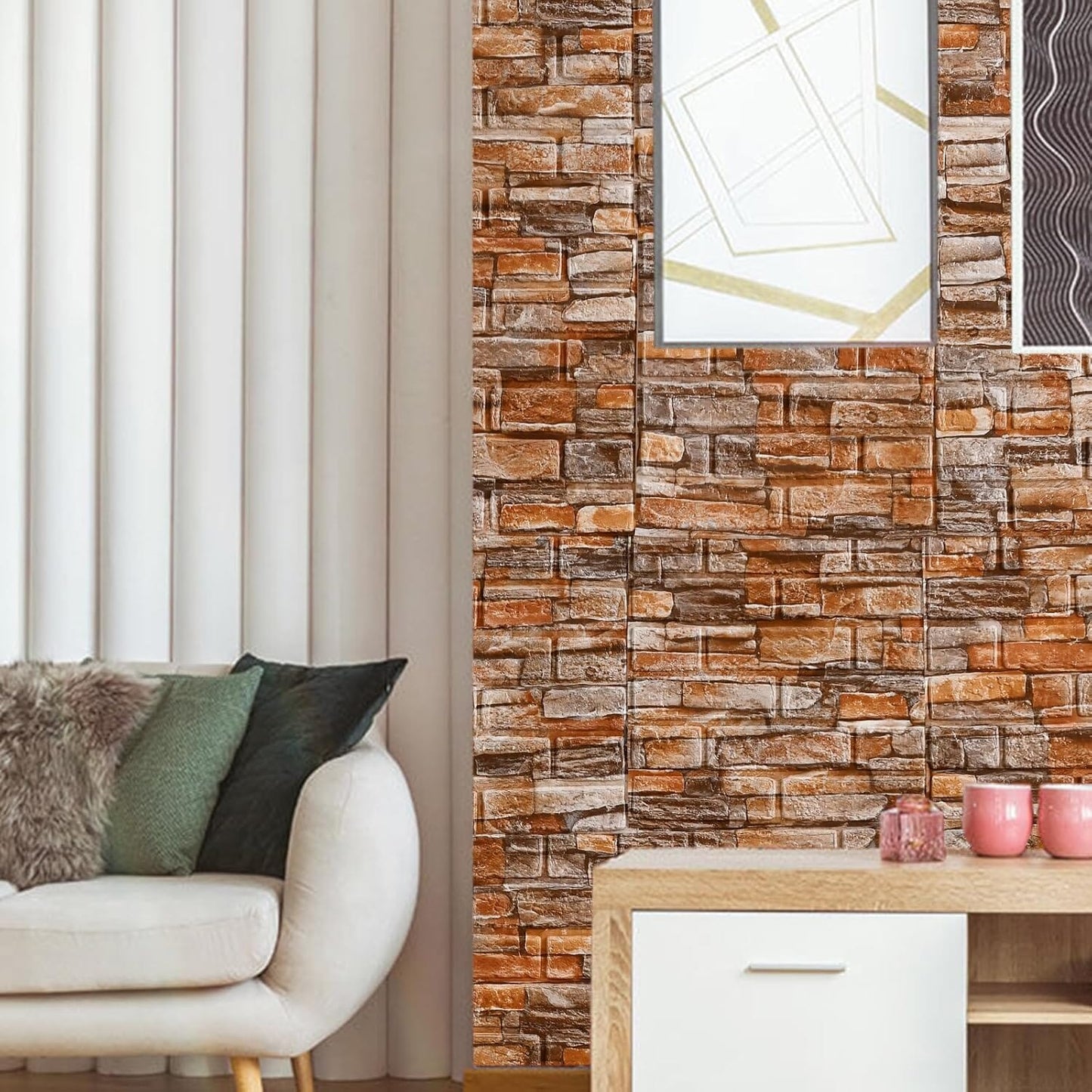 WallCover3D™ - Rouge Brique