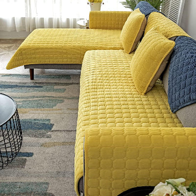 Housse de Canapé - PlushSofa™ - Jaune