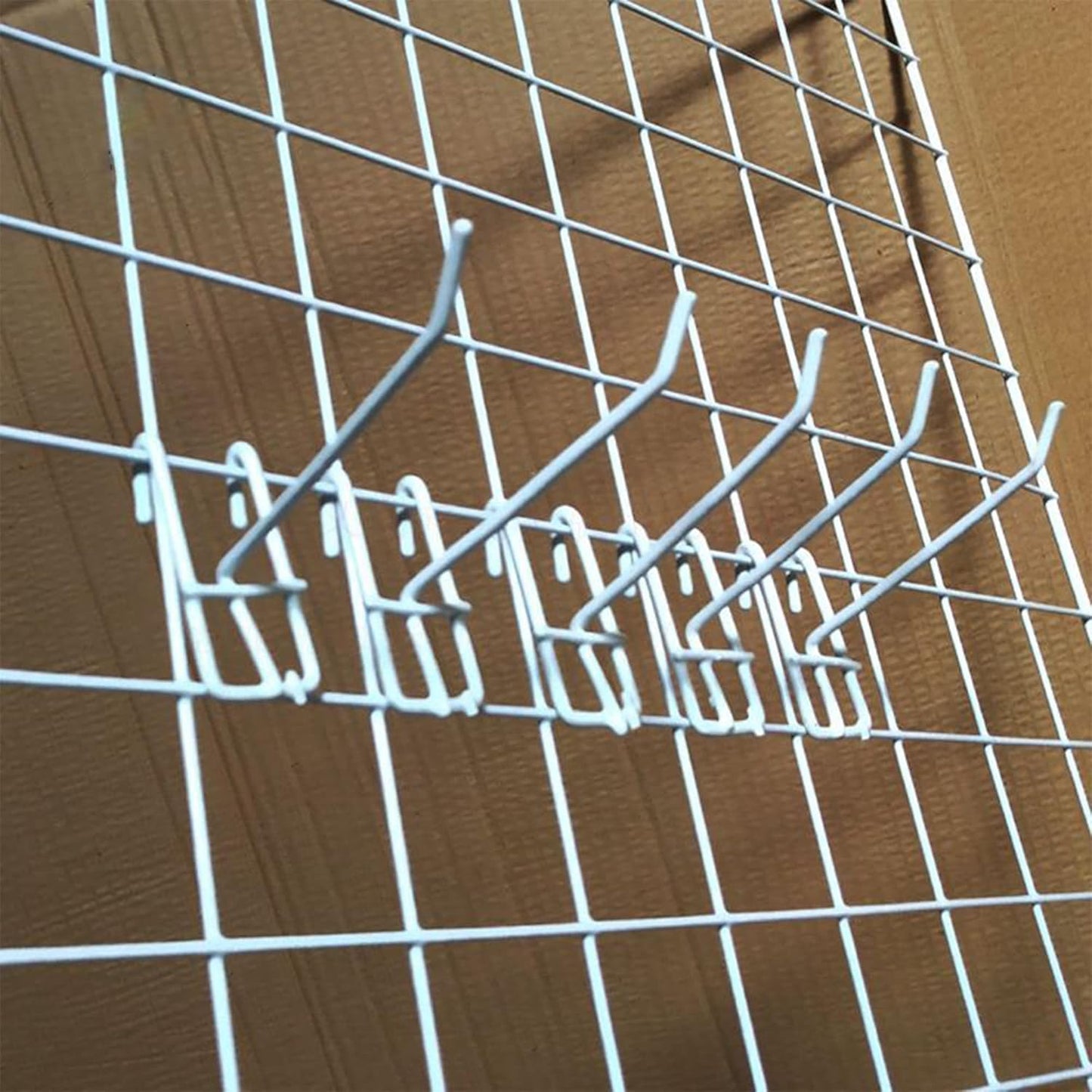 Rangement Mural - ClutterGrid™ - Crochets Blancs