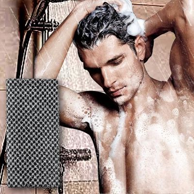Gant de Toilette - ExfoLisse™ - Noir Grille