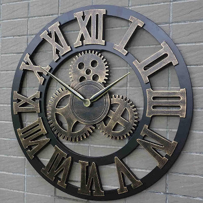 Horloge Murale - RetroWallClock™ - Bronze Romain