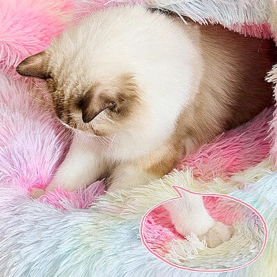 Lit pour Chat - FluffyDream™ - Arc-En-Ciel
