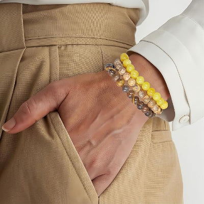 BRACELET PIERRE NATURELLE - CrystalMuse™ - Terrestre