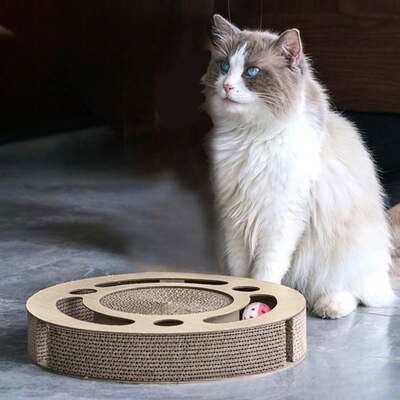 Grattoir Chat - PurrRoundScratcher™ - Minimaliste