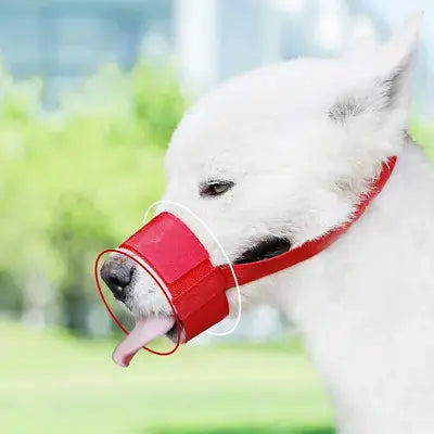 Muselière Chien - DogMuzzleAnti-bite™ - Rouge