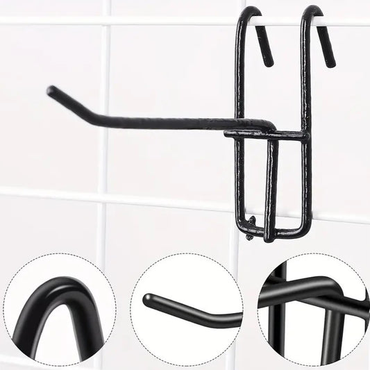 Rangement Mural - ClutterGrid™ - Crochets Noirs