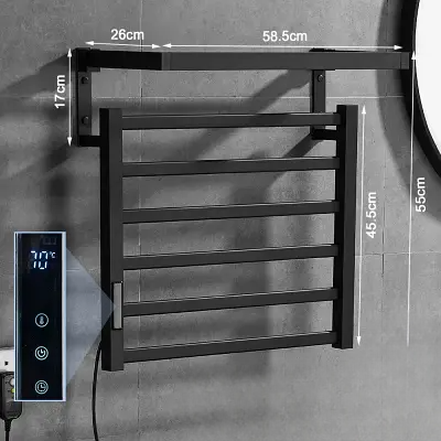 Chauffe serviette electrique - AluminumElectricTowelRack™ - Noir