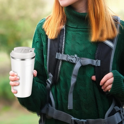 Mug Thermos - ThermoCoffeeMug™- Blanc