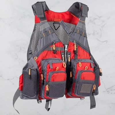 Gilet de Peche - FishingVestOutdoor™ - Rouge