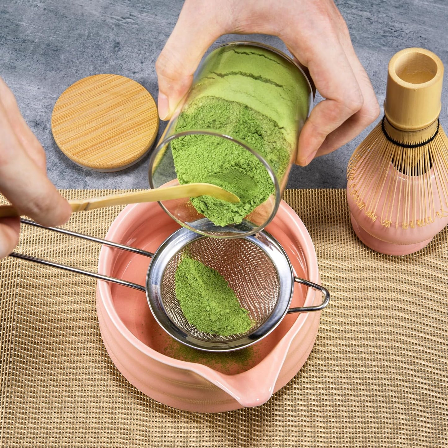 Service à Thé Japonais - ZenMatchaTeaSet™ - Rose