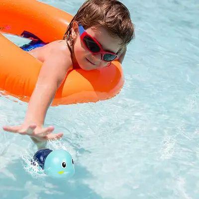 Jouet bain bébé - NewBabyBathToys™ - Tortue bleu