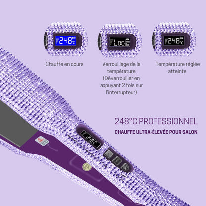 Lisseur Professionnel - RhinestoneStyler™ - Violet