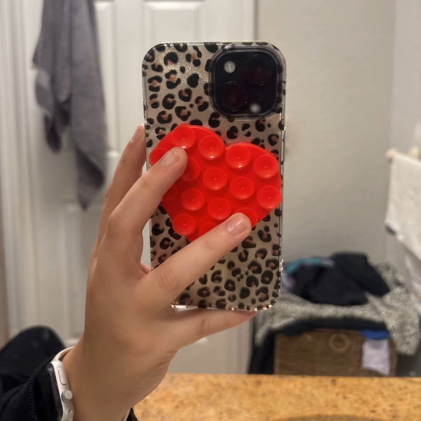 Support Téléphone  - HeartPhoneHolder™ - Rouge