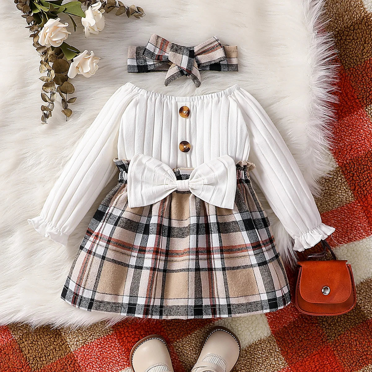 Robe Fille - MiniChicDress™ - Blanc