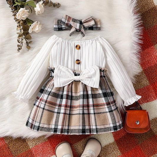 Robe Fille - MiniChicDress™ - Blanc