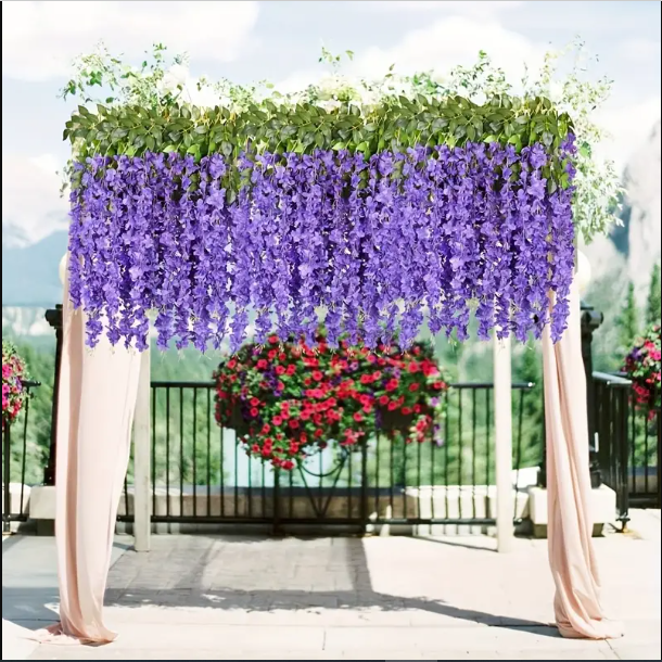 Guirlande Fleurs  - SilkBloom™ - Violet