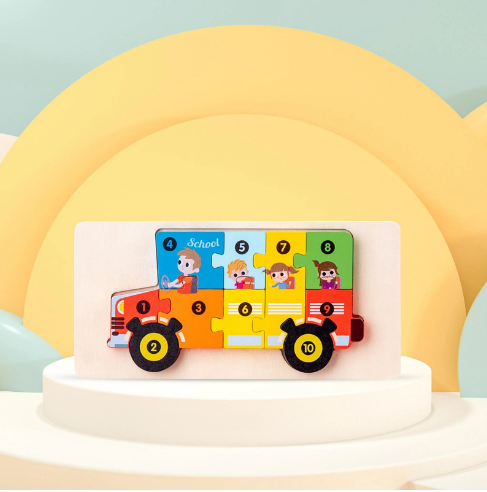 puzzle en bois - MacaronPuzzle™ - Bus