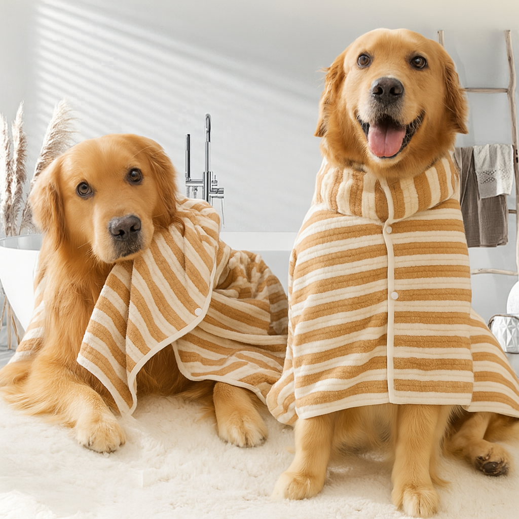 Peignoir pour Chien - FurWrap™ - Marron