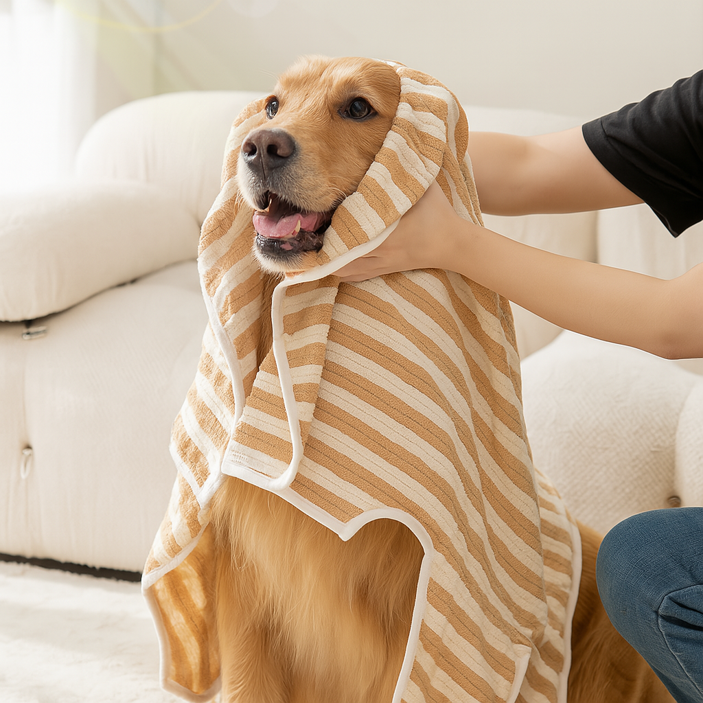 Peignoir pour Chien - FurWrap™ - Marron