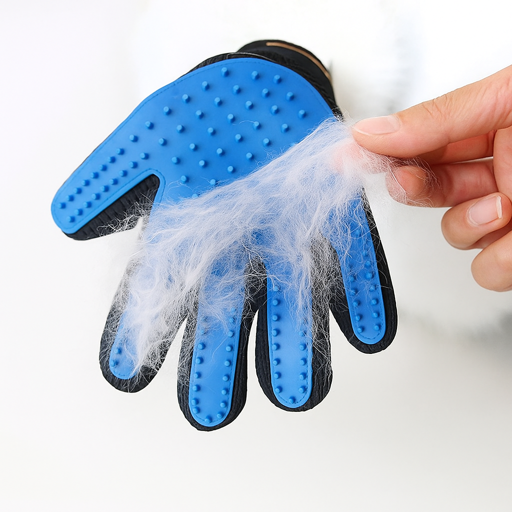 Gant de Toilettage - FurEase™ - Bleu