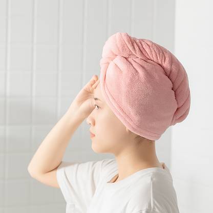 Serviette pour Cheveux - CapilDry™ - Rose