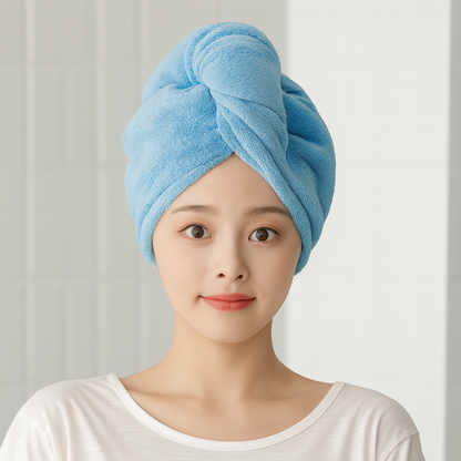 Serviette pour Cheveux - CapilDry™ - Bleu