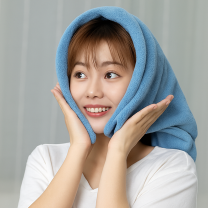 Serviette pour Cheveux - CapilDry™ - Bleu