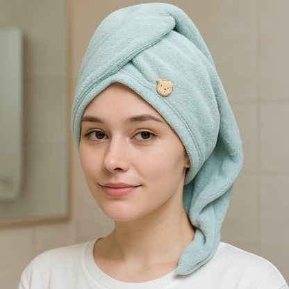 Serviette pour Cheveux - CapilDry™ - Vert