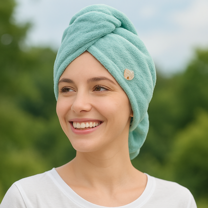 Serviette pour Cheveux - CapilDry™ - Vert