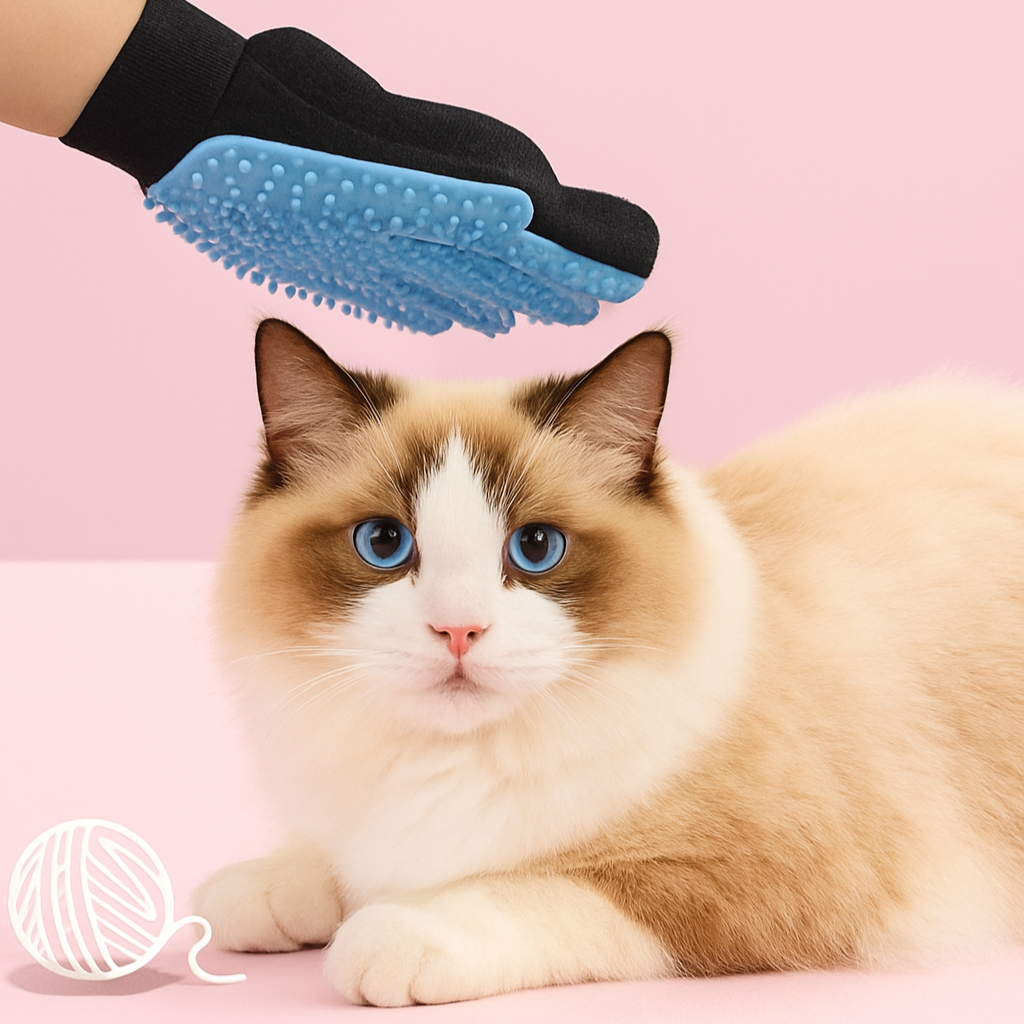 Gant de Toilettage - FurEase™ - Bleu Ciel