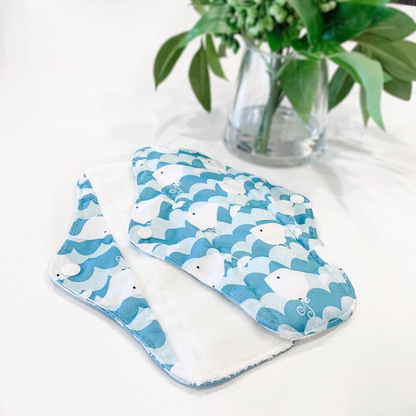 Serviette Hygiénique Lavable - EcoReusablePads™ - Baleine