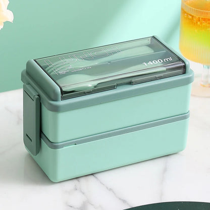 DoubleLayerPortableLunchBox™ - Vert