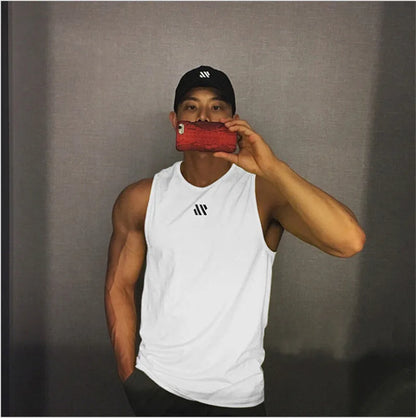Débardeur homme sport - BodybuildingTankTops™ - Blanc