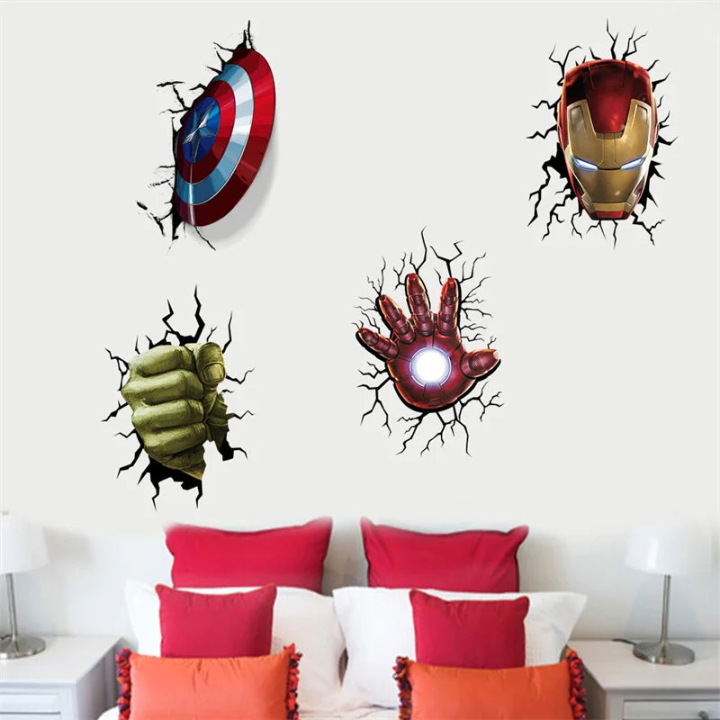 Decoration Chambre - 3DSuperheroWallpaperStickers™ - Captain America